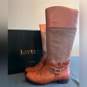 NEVER WORN: Lauren Ralph Lauren Savion Tan Boots Size 9